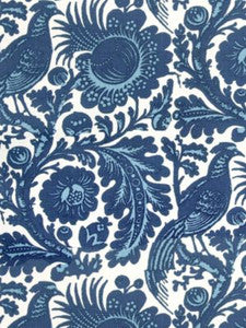 Spoleto | Outdoor Light & Dark Blue On White SC363890001 by Scalamandre Designer Fabric