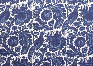 Resist Print Light & Dark Blue On White SC6218M0001 by Scalamandre Designer Fabric
