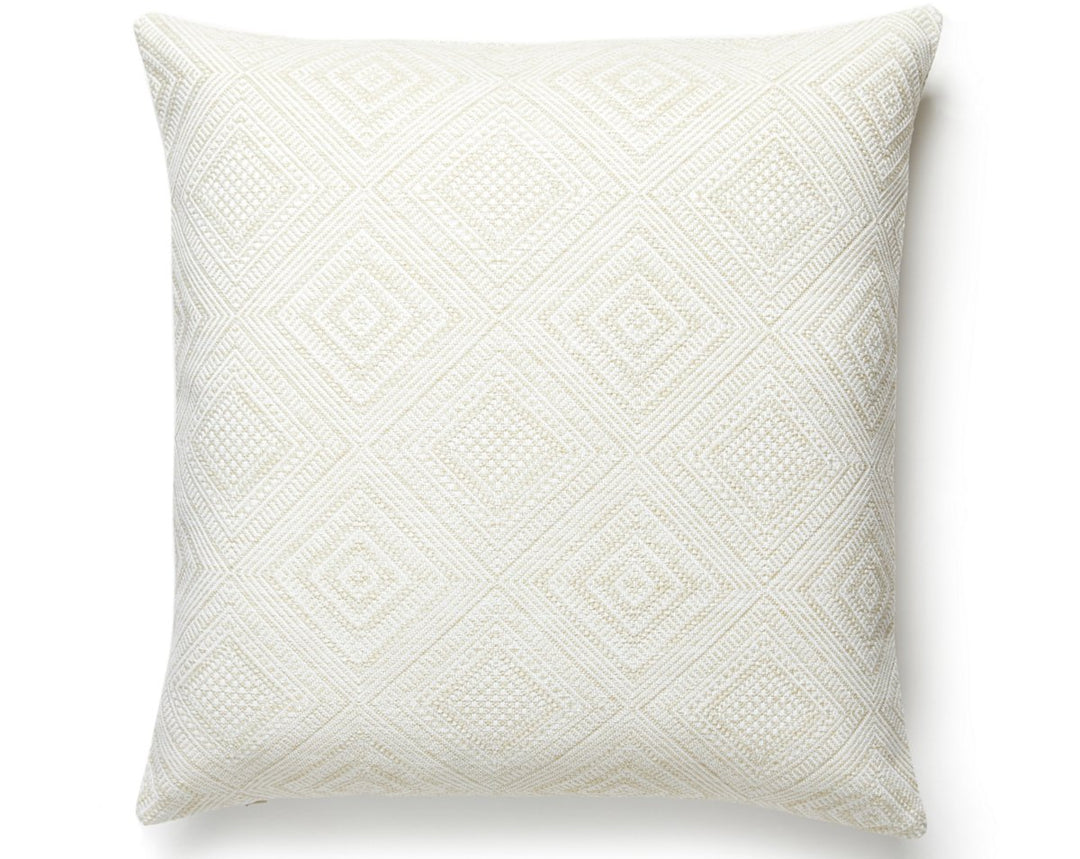 Antigua Weave Outdoor Pillow 22 X 22 - Alabaster SCANTGPILL0001 by Scalamandre Designer Pillow