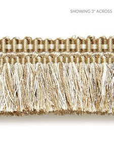 Shimmer Brush Fringe Champagne SCFC14950001 by Scalamandre Designer Trim
