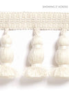 Halsey Onion Fringe Ivory SCFT14990001 by Scalamandre Designer Trim
