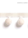 Osborne Pom Pom Fringe Ivory SCFX15000001 by Scalamandre Designer Trim
