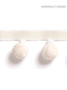 Osborne Pom Pom Fringe Ivory SCFX15000001 by Scalamandre Designer Trim