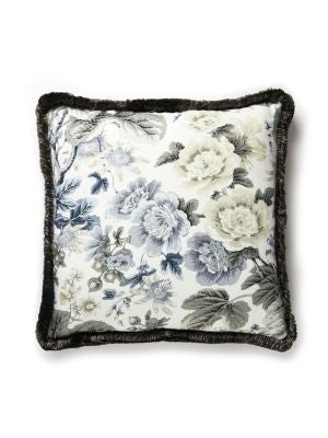 Highgrove Linen Print Pillow 22 X 22 - Winter Sky SCHIGHPILL0001 by Scalamandre Designer Pillows 100% LINEN Horizontal: and Vertical: 0 - Swanky Fabrics -
