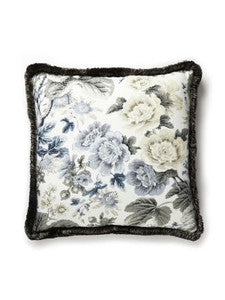 Highgrove Linen Print Pillow 22 X 22 - Winter Sky SCHIGHPILL0001 by Scalamandre Designer Pillows