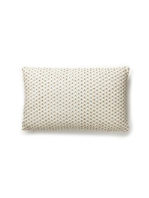 Fleur Embroidery Pillow 14 X 22 - Mineral SCLFLEUPILL0001 by Scalamandre Designer Pillows BOTANICA 63% POLYESTER 37% LINEN U.S.A. LIGHT DUTY Horizontal: .75" and Vertical: 1.375" 0 - Swanky Fabrics -