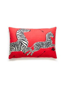 Zebras Pillow 14 X 22 - Masai Red SCLZEBRAPIL0001 by Scalamandre Designer Pillows