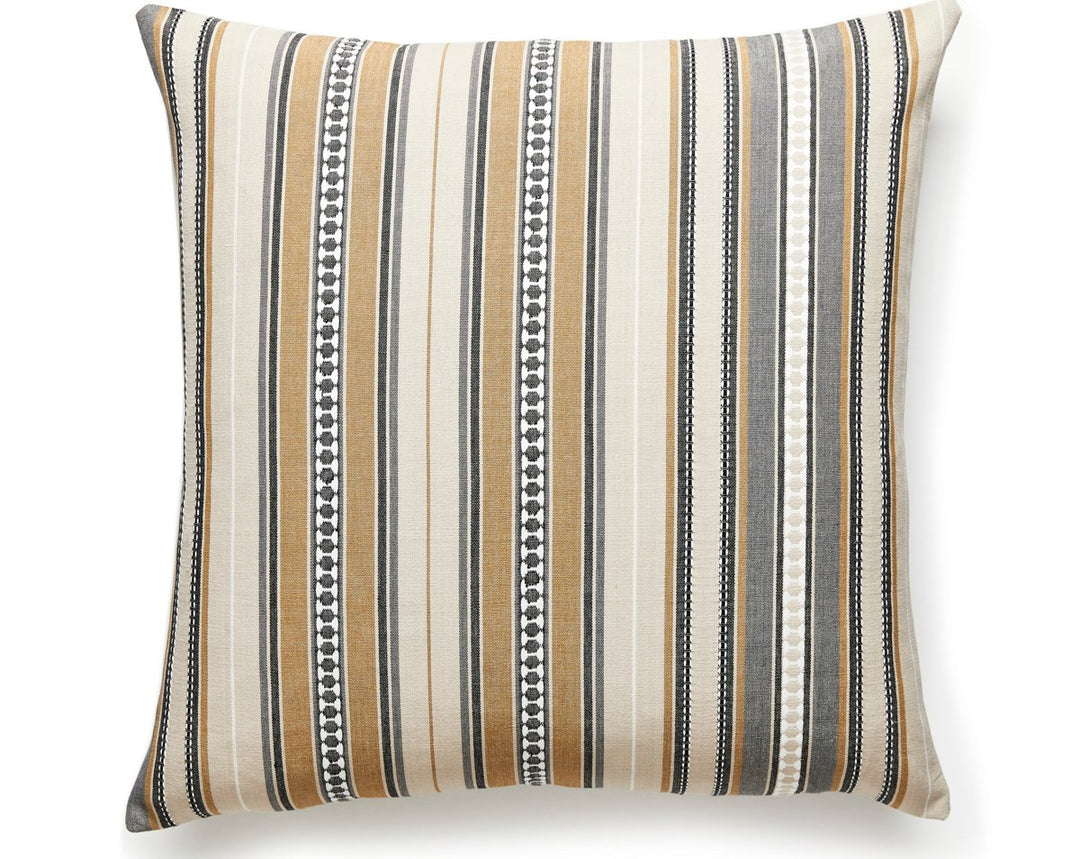 Nile Stripe Pillow 22 X 22 - Desert SCNILEPILL0001 by Scalamandre Designer Pillow