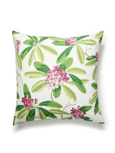 Rhododendron Outdoor Pillow 22 X 22 - Fuschia SCRHODMPILL0001 by Scalamandre Designer Pillows