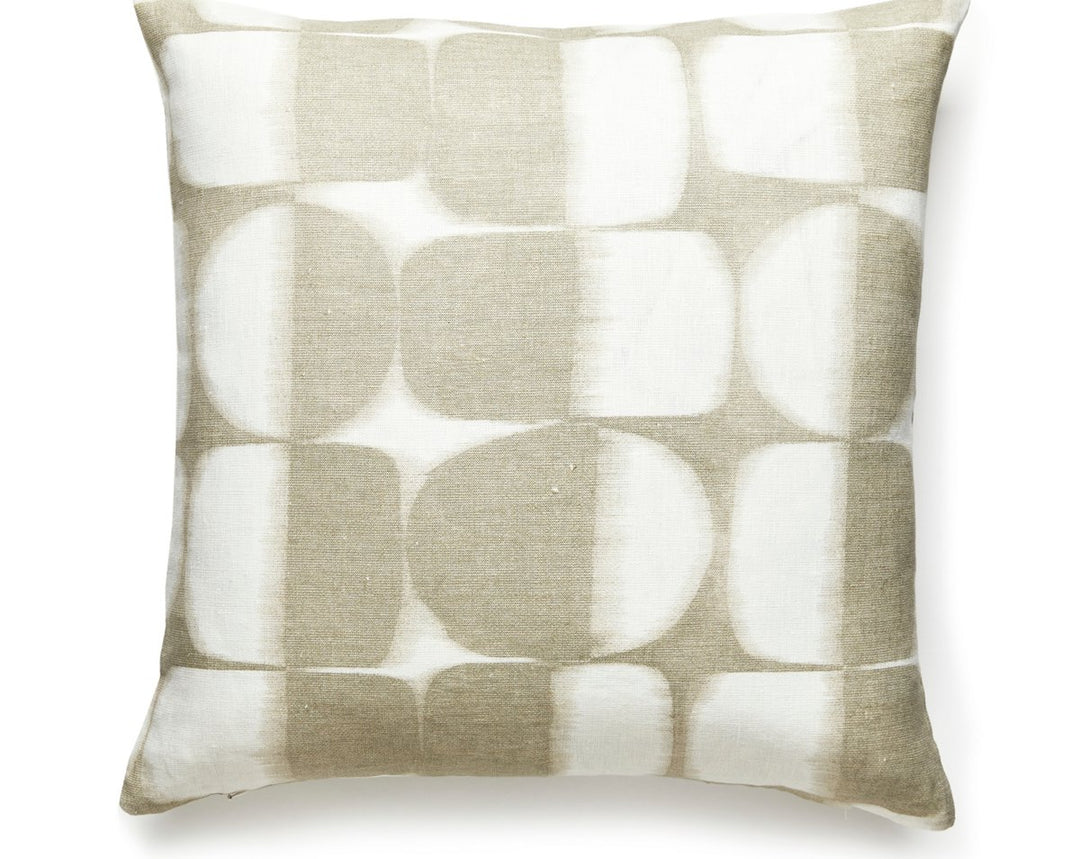 Rift Linen Print Pillow 22 X 22 - Driftwood SCRIFTPILL0001 by Scalamandre Designer Pillow