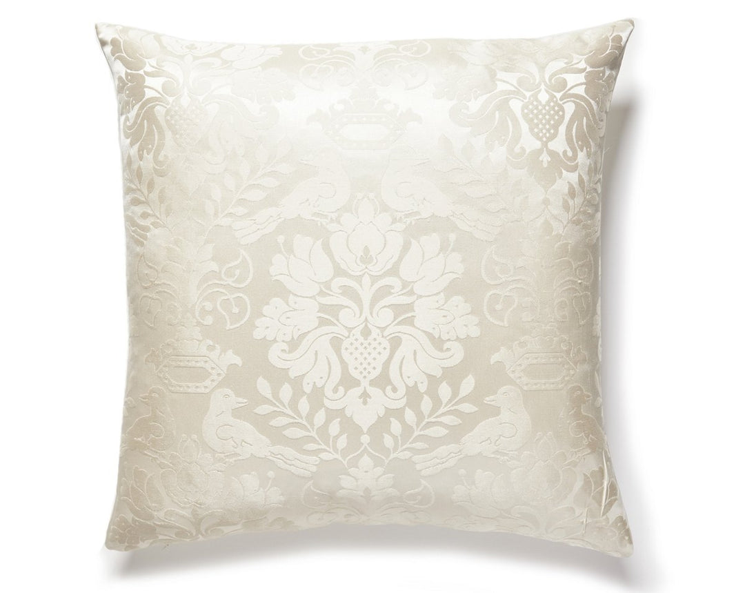 Love Bird Pillow 22 X 22 - Creme SCSDDK10980001 by Scalamandre Designer Pillow