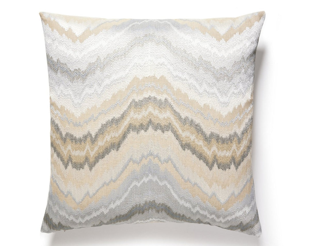 Bergamo Embroidery Pillow 22 X 22 - Mineral SCSDDK270960001 by Scalamandre Designer Pillow