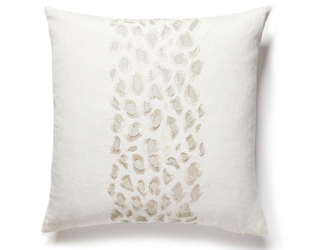 Catwalk Embroidery Pillow 22 X 22 - Pearl SCSDDK272550001 by Scalamandre Designer Pillow