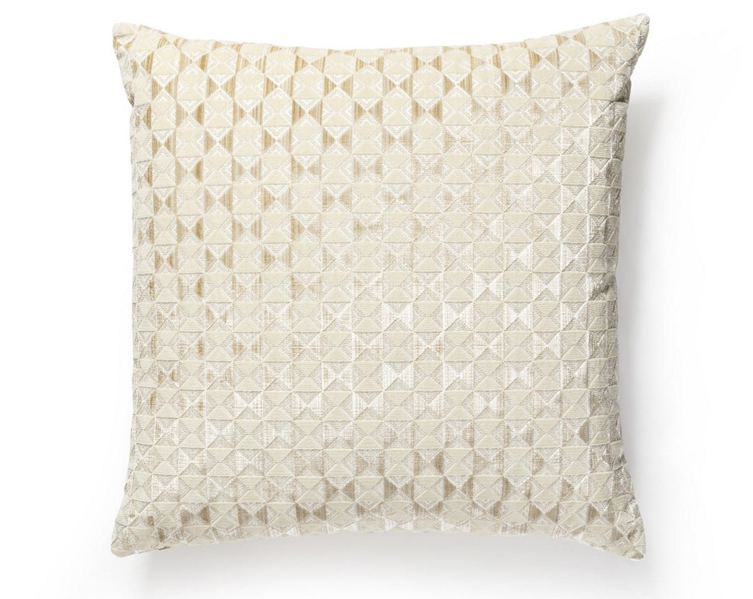 Parlor Velvet Pillow 22 X 22 - Nougat SCSDDK273240001 by Scalamandre Designer Pillow