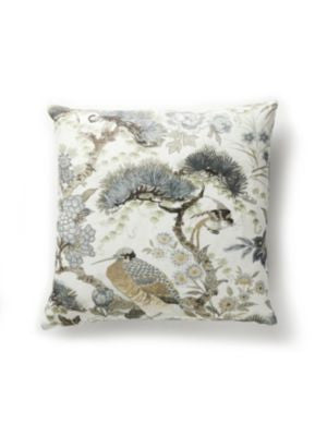 Shenyang Linen Print Pillow 22 X 22 - Parchment SCSHENPILL0001 by Scalamandre Designer Pillows BOTANICA 100% LINEN LIGHT DUTY Horizontal: 26" and Vertical: 27" 0 - Swanky Fabrics -