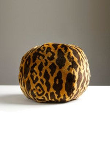 Leopardo Pillow 12 Dia - Ivory, Gold & Black SCSLEOPPILL0001 by Scalamandre Designer Pillows
