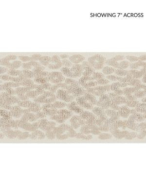 Leopard Velvet Tape Fawn SCT32770001 by Scalamandre Designer Trim ORIANA 50% VISCOSE 50% COTTON INDIA LIGHT DUTY Horizontal: 5.25" and Vertical: 4.25 - Swanky Fabrics -