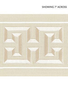 Imperial Embroidered Tape Sand SCT32800001 by Scalamandre Designer Trim