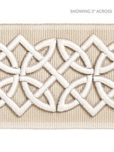 Celtic Embroidered Tape Linen SCT32820001 by Scalamandre Designer Trim
