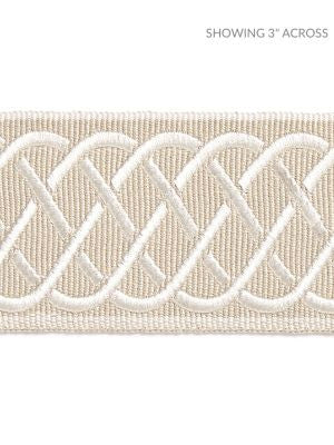 Helix Embroidered Tape Linen SCT32840001 by Scalamandre Designer Trim HAMPTONS TRIMMINGS 77% VISCOSE 23% RAYON CHINA LIGHT DUTY Horizontal: and Vertical: 2 - Swanky Fabrics -