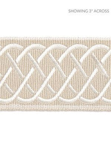 Helix Embroidered Tape Linen SCT32840001 by Scalamandre Designer Trim