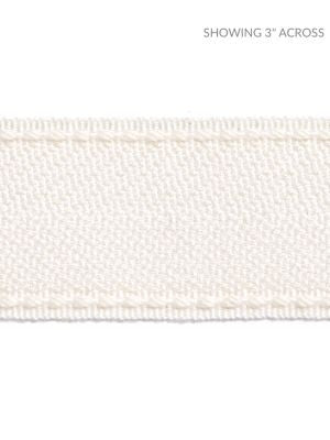 Montauk Herringbone Tape Snow SCT32850001 by Scalamandre Designer Trim HAMPTONS TRIMMINGS 99% ACRYLIC 1% POLYESTER CHINA LIGHT DUTY Horizontal: and Vertical: 1.88 - Swanky Fabrics -