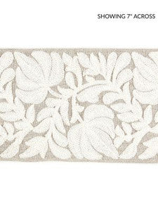 Coventry Embroidered Tape Flax SCT32960001 by Scalamandre Designer Trim
