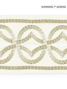 Athena Embroidered Tape Sand SCT33050001 by Scalamandre Designer Trim