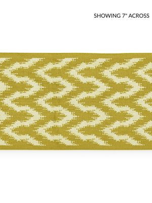 Seychelles Tape Citron SCT33090001 by Scalamandre Designer Trim ISOLA INDOOR / OUTDOOR 100% POLYOLEFIN UNITED KINGDOM HEAVY DUTY Horizontal: .5" and Vertical: 3.5 - Swanky Fabrics -