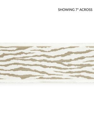 Tiger Tape Linen SCT33100001 by Scalamandre Designer Trim ISOLA INDOOR / OUTDOOR 100% POLYOLEFIN UNITED KINGDOM HEAVY DUTY Horizontal: 6.25" and Vertical: 3 - Swanky Fabrics -