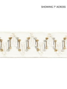 Sayuri Embroidered Tape Fawn SCT33240001 by Scalamandre Designer Trim
