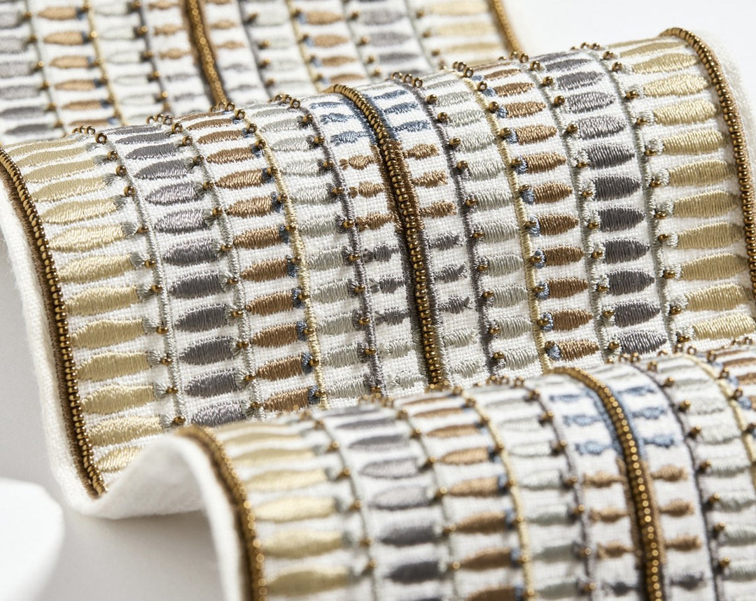 Amarna Embellished Tape Desert SCT33360001 by Scalamandre Designer Trim