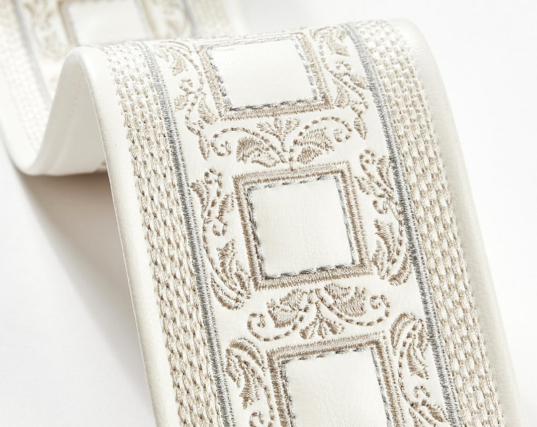 Archduke Embroidered Tape Ivory SCT33390001 by Scalamandre Designer Trim