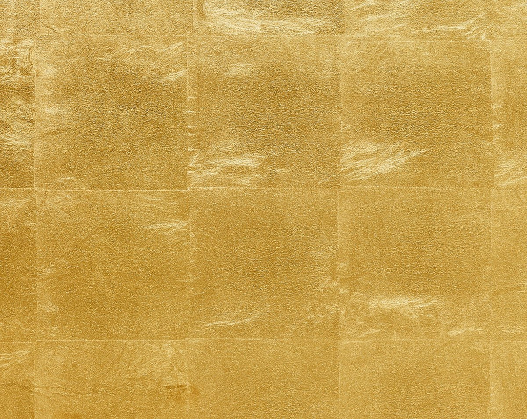 Gold Leaf Gold Metal SCWP883340001 by Scalamandre Designer Wallpaper