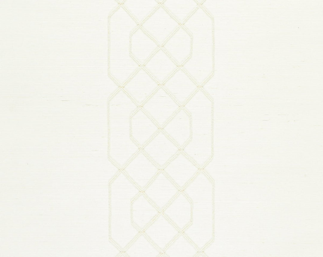 Adelaide Beaded Sisal Ivory SCWP883850001 by Scalamandre Designer Wallpaper