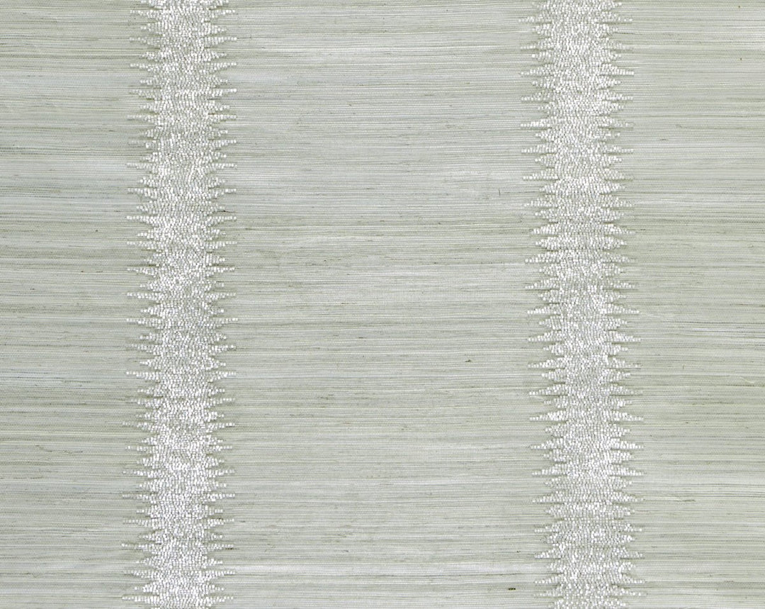 Veronica Beaded Grasscloth Glacier SCWP883860001 by Scalamandre Designer Wallpaper