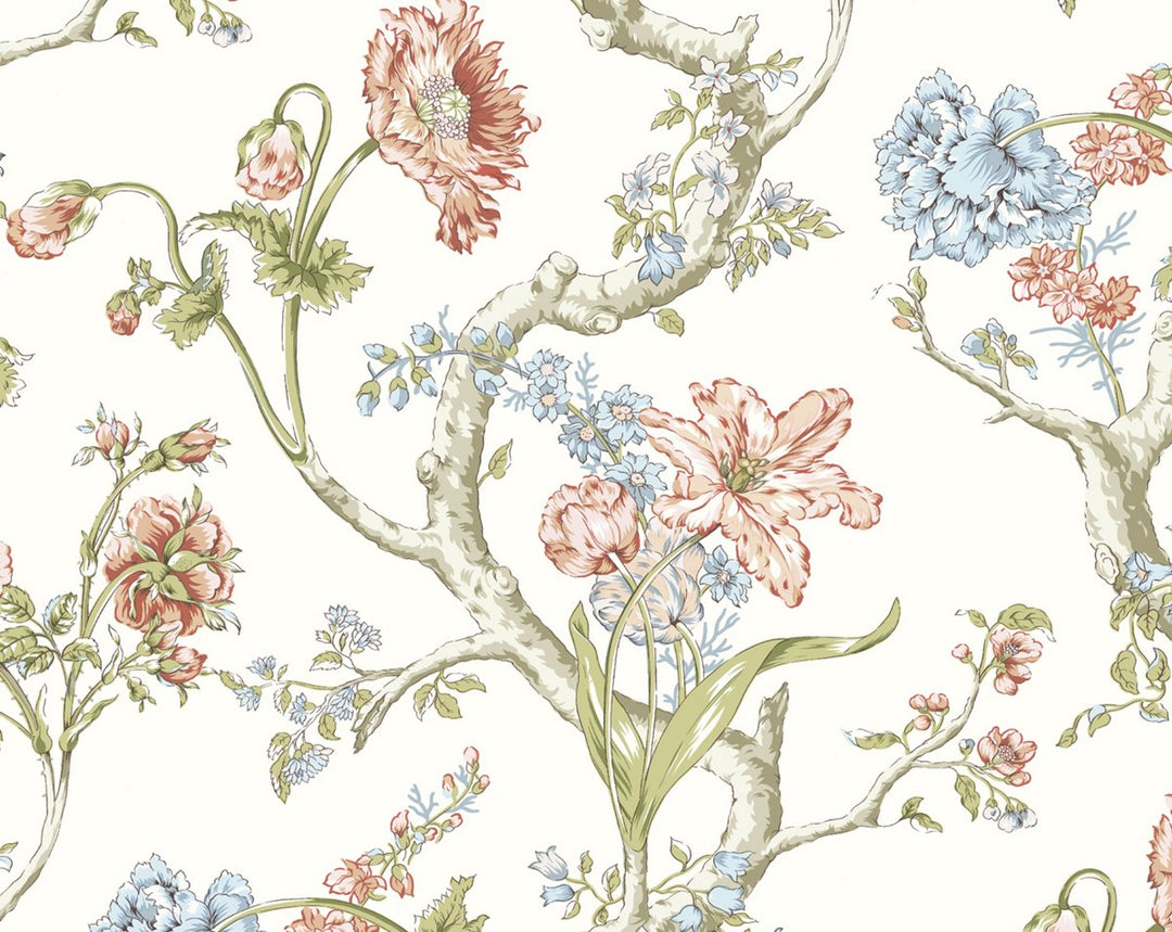Andrew Jackson Floral Countryside SCWP884320001 by Scalamandre Designer Wallpaper