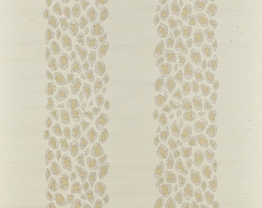 Catwalk Embellished Grasscloth Pearl SCWP884460001 by Scalamandre Designer Wallpaper