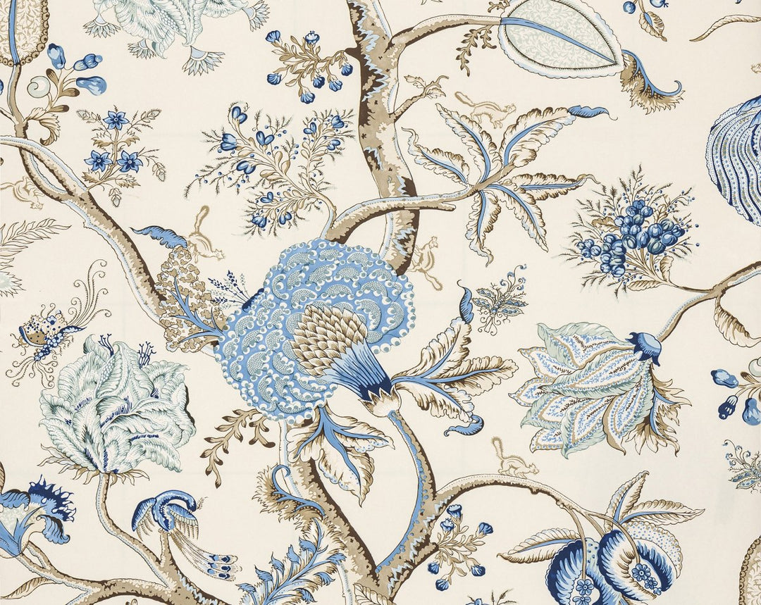 Pondicherry Wallcovering Delft SCWP885850001 by Scalamandre Designer Wallpaper