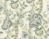 Cumbria Wallcovering Aquamarine On Ivory SCWP885890001 by Scalamandre Designer Wallpaper