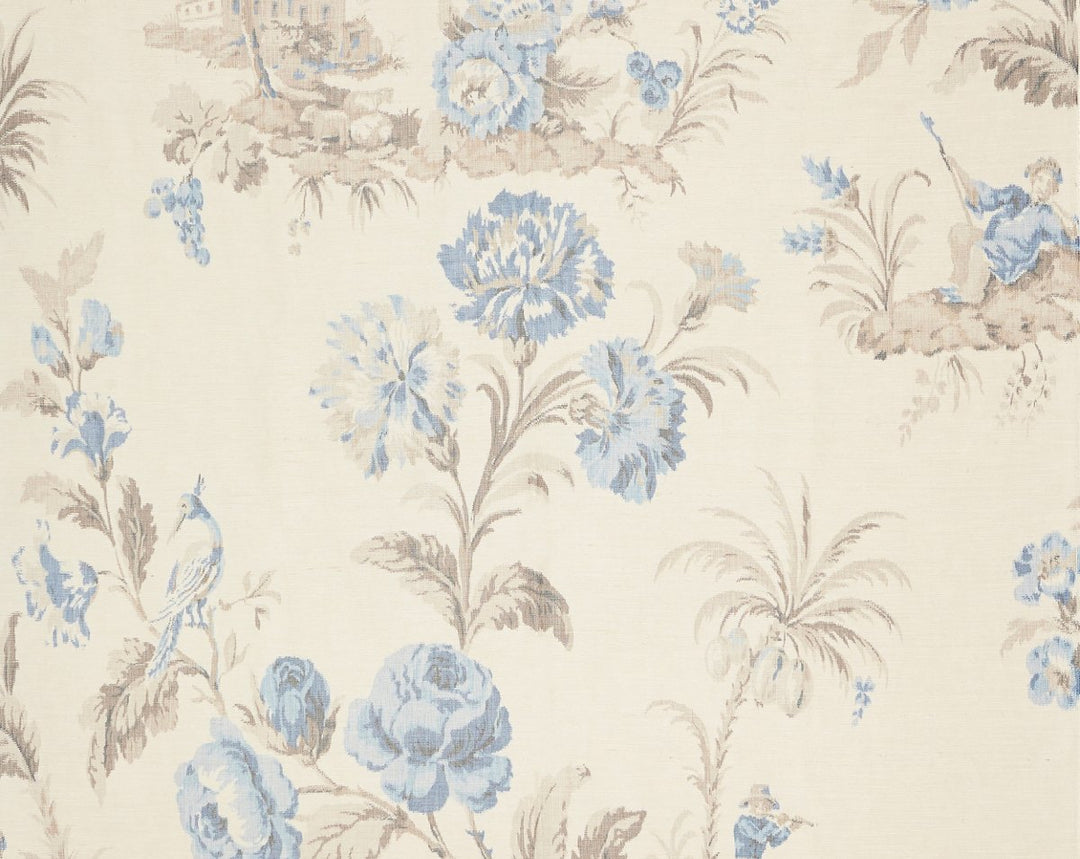 Somerset Silk Warp Print Porcelain SC165850002 by Scalamandre Designer Fabric