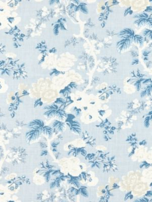 Ascot Linen Print Sky SC166020002 by Scalamandre Designer Fabric BOTANICA 100% LINEN SWITZERLAND LIGHT DUTY Horizontal: 27.5" and Vertical: 13" 53.5 - Swanky Fabrics -
