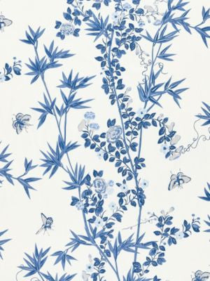 Jardin De Chine Print Porcelain SC166080002 by Scalamandre Designer Fabric LA BOHEME 100% COTTON UNITED KINGDOM MEDIUM DUTY Horizontal: 46" and Vertical: 27" 54 - Swanky Fabrics -