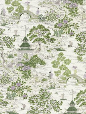 Satomi Hand Block Print Lavender & Citron SC166240002 by Scalamandre Designer Fabric PACIFICA 100% LINEN THAILAND MEDIUM DUTY Horizontal: 47.5" and Vertical: 35.25" 54.25 - Swanky Fabrics -