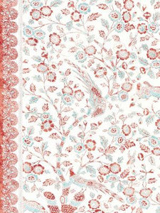Anissa Print Coral Spice SC166250002 by Scalamandre Designer Fabric
