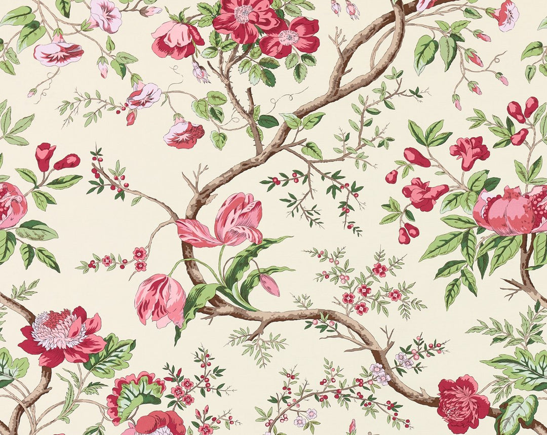 Persephone Print Heirloom Rose SC166510002 by Scalamandre Designer Fabric