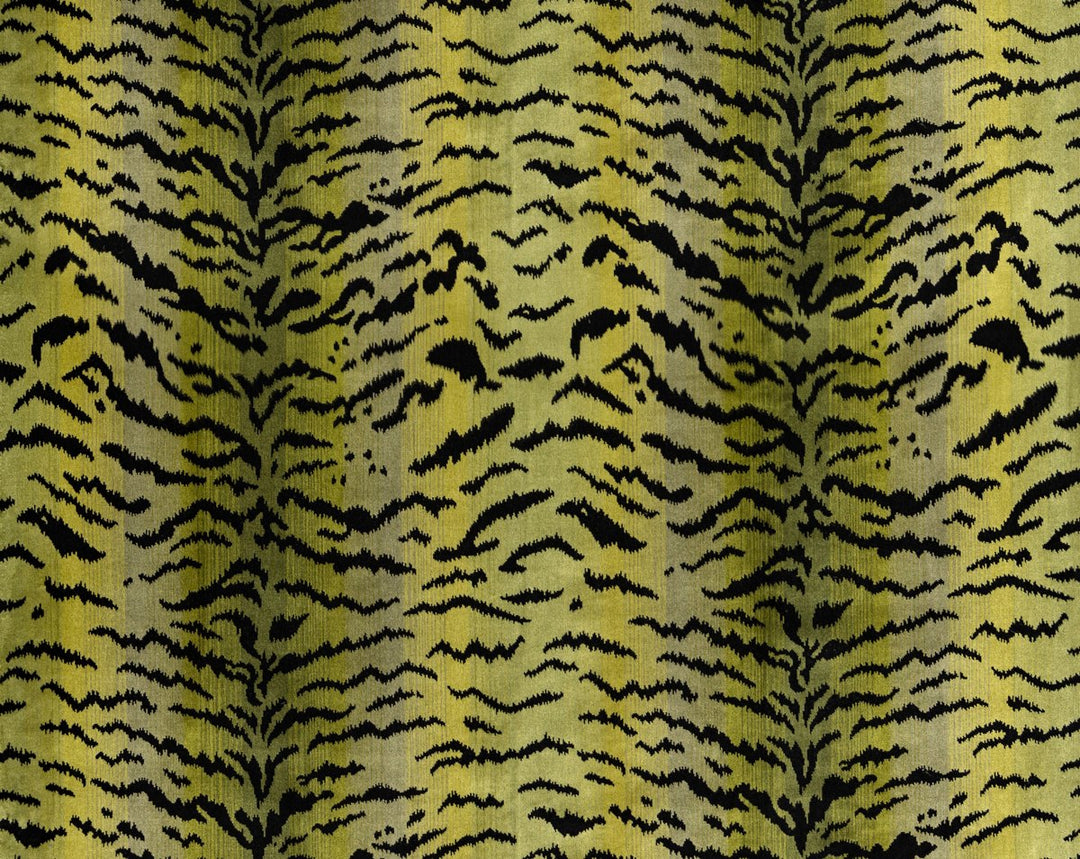 Tigre | Silk Greens & Black SC26167MM0002 by Scalamandre Designer Fabric