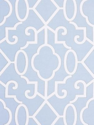 Ming Fretwork Cloud SC270120002 by Scalamandre Designer Fabric ORIANA 45% VISCOSE 30% COTTON 25% LINEN INDIA MEDIUM DUTY Horizontal: 30" and Vertical: 27" 54 - Swanky Fabrics -