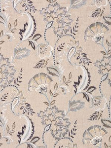 Adara Embroidery Flax SC270360002 by Scalamandre Designer Fabric