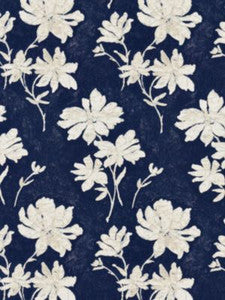 Flore Batik Indigo SC270820002 by Scalamandre Designer Fabric